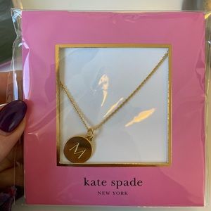 Kate spade gold ‘M’ necklace
